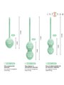 Intense Charli - Palle di Kegel in Silicone Verde 3 Pz 48/76/97 Gr.