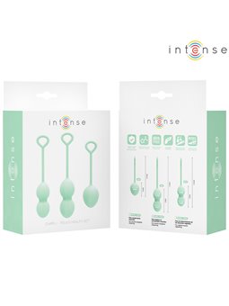Intense Charli - Green Silicone Kegel Balls 3 pcs 48/76/97 g