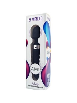 Alive Be Wanded - Black Silicone Wand Massager Vibrator