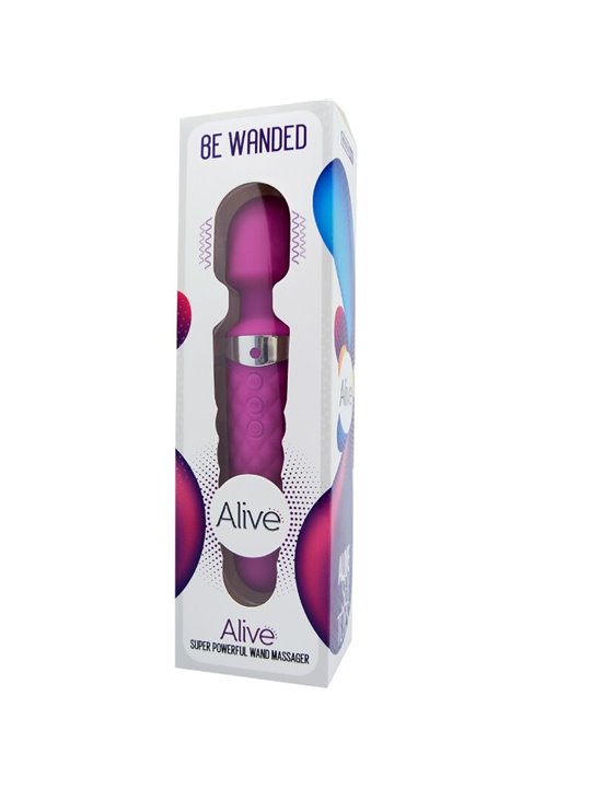 Alive Be Wanded - Purple Silicone Wand Massager Vibrator
