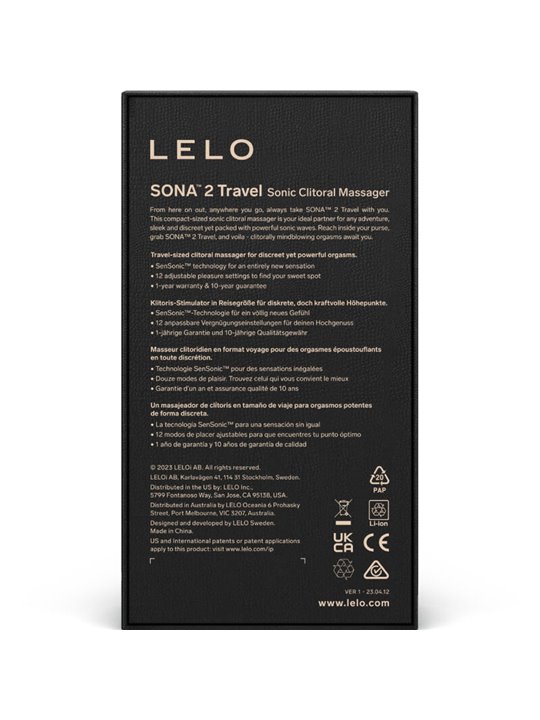 Lelo Sona 2 Travel - Pink Travel Sonic Massager for the Clitoris