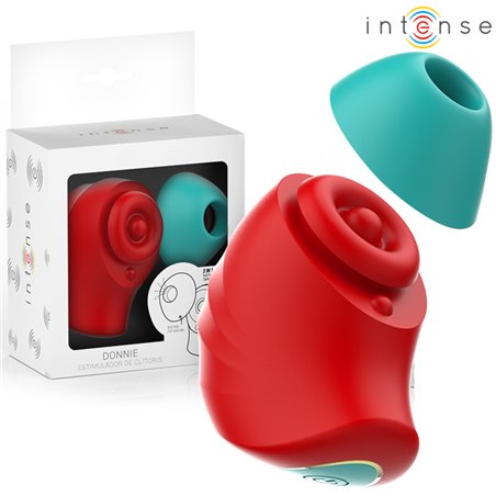 Intense Donnie - Stimolatore Clitorideo in Silicone Rosso/Verde