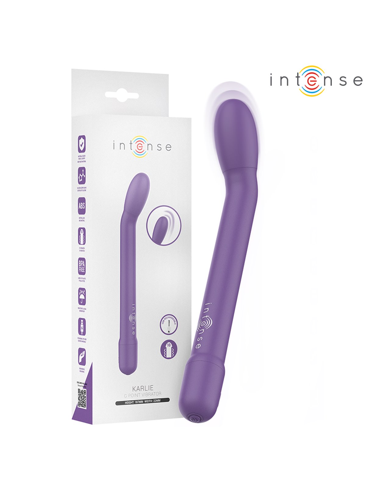 Intense Karlie - Purple Silicone G-Spot Vibrator with 10 Speeds