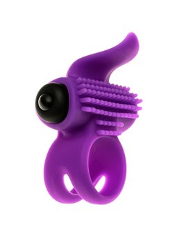 Adrien Lastic Bullet Lastic - Anello Fallico Viola con Vibrazione