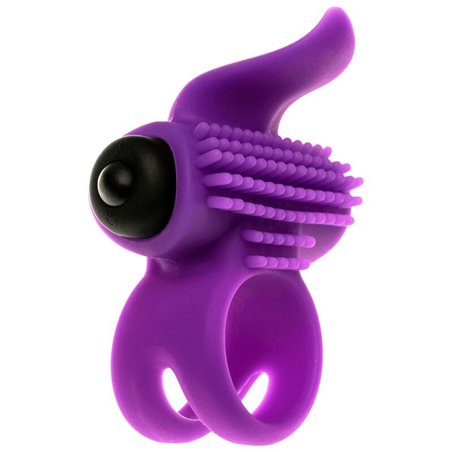 Adrien Lastic Bullet Lastic - Anello Fallico Viola con Vibrazione