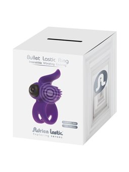Adrien Lastic Bullet Lastic - Anello Fallico Viola con Vibrazione