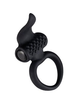 Adrien Lastic Lingus - Anello Fallico in Silicone Nero con Vibrazione
