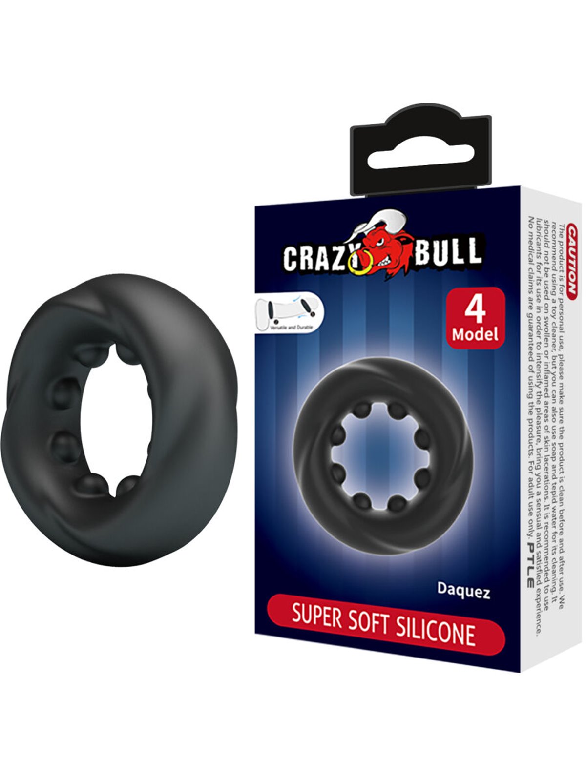 Crazy Bull Daquez - Anello Fallico in Silicone Super Morbido Mod 4