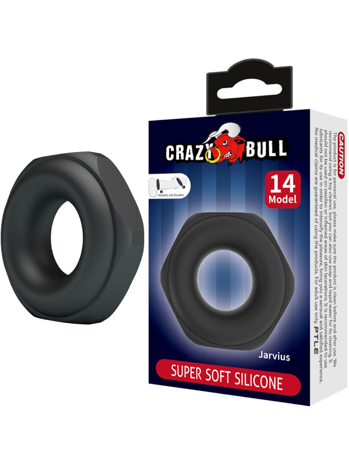 Crazy Bull Jarvius - Anello Fallico in Silicone Super Morbido Mod 14