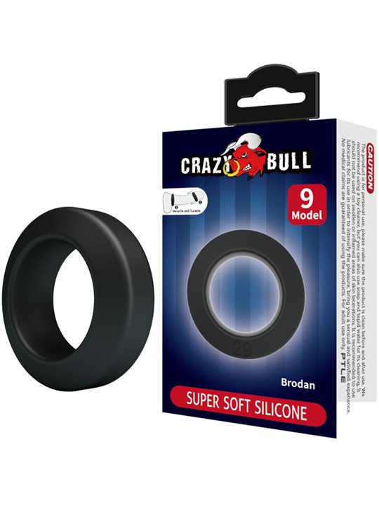 Crazy Bull Brodan - Anello Fallico in Silicone Super Morbido Mod 9
