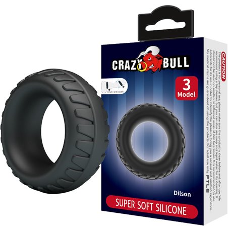 Crazy Bull Dilson - Anello Fallico in Silicone Super Morbido Mod 3