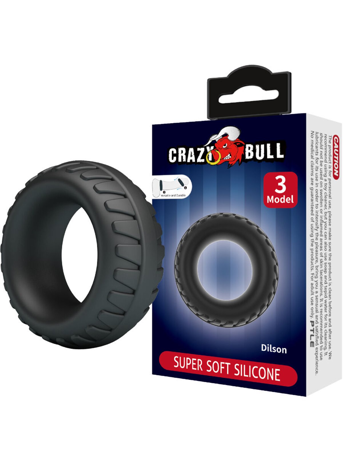 Crazy Bull Dilson - Anello Fallico in Silicone Super Morbido Mod 3