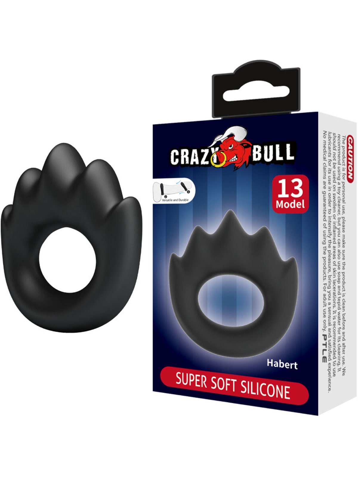 Crazy Bull Habert - Anello Fallico in Silicone Super Morbido Mod 13