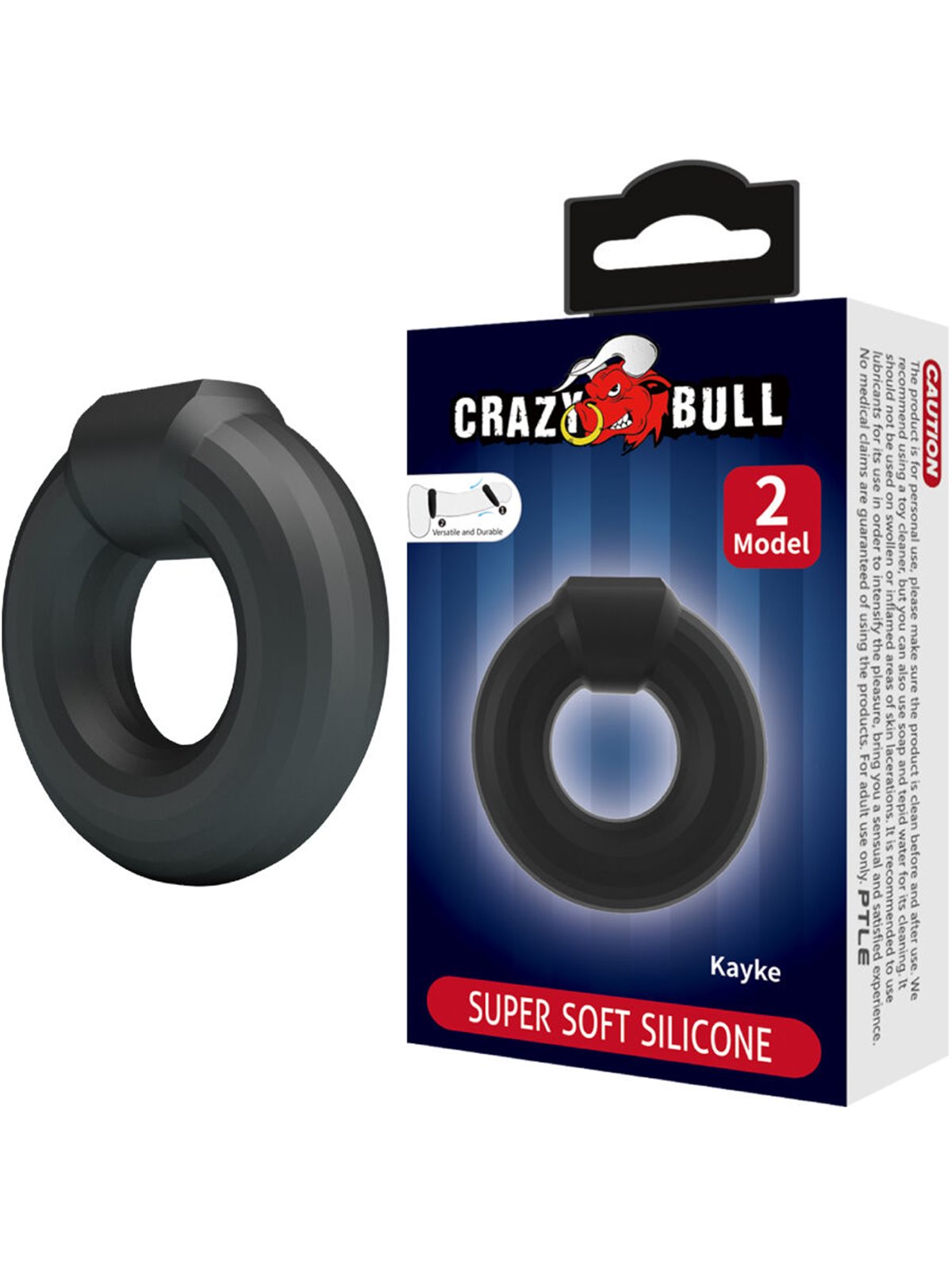 Crazy Bull Kayke - Super Soft Silicone Cock Ring Mod 2