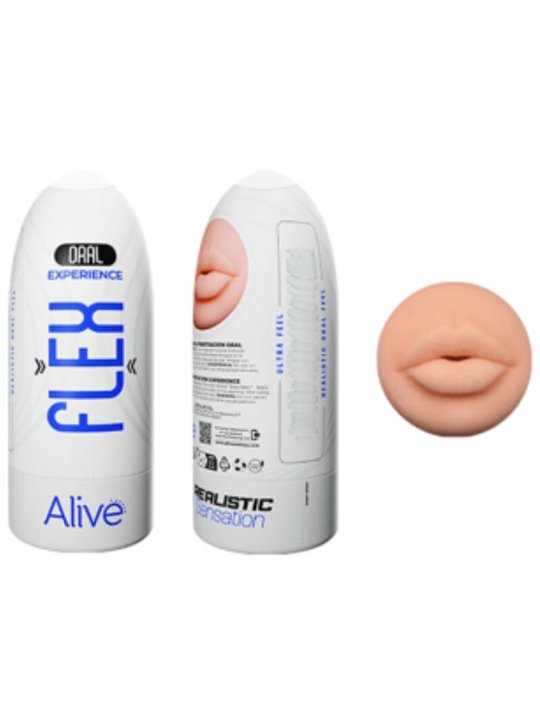 Alive Flex - Masturbatore Maschile Bocca Realistica Taglia M