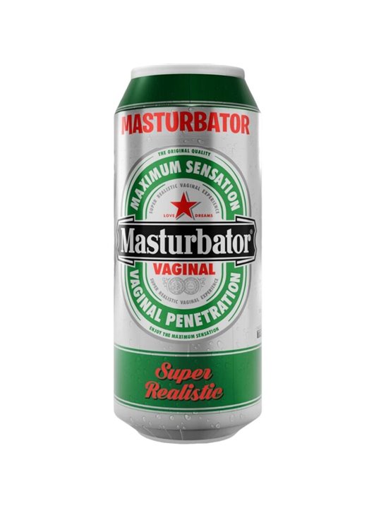Alive Beer Can - Masturbatore Maschile Vagina Realistica in Silicone
