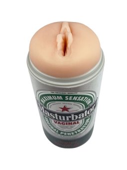 Alive Beer Can - Masturbatore Maschile Vagina Realistica in Silicone