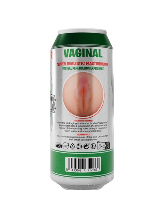 Alive Beer Can - Realistic Silicone Male Vagina Masturbator
