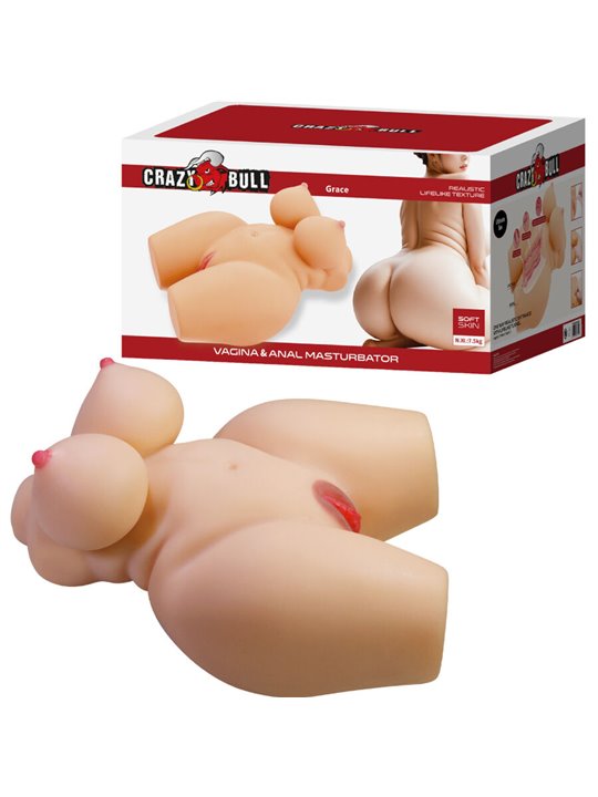 Crazy Bull Grace - Torso Femminile con Ano e Vagina Realistici 7,5 Kg