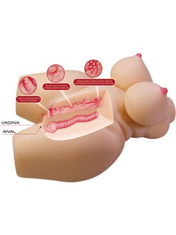 Crazy Bull Grace - Torso Femminile con Ano e Vagina Realistici 7,5 Kg