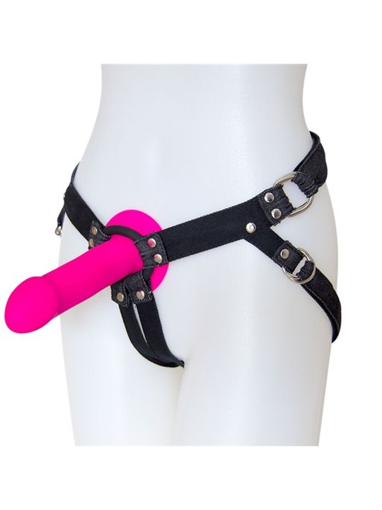 Adrien Lastic - Imbracatura Strap-On in Cotone con Anello Metallico
