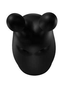 Adrien Lastic Poket Vibe - Mini Rabbit Vibrator in Black Silicone