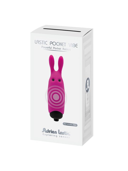 Adrien Lastic Poket Vibe - Mini Vibratore Rabbit in Silicone Rosa