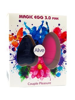 Alive Magic Egg 3 - Pink Silicone Vibrating Egg with Remote Control