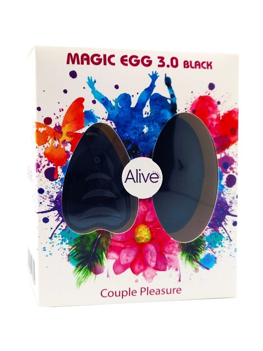 Alive Magic Egg 3 - Ovetto Vibrante in Silicone Nero con Telecomando