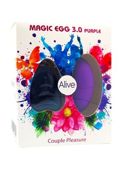 Alive Magic Egg 3 - Purple Silicone Vibrating Egg with Remote Control