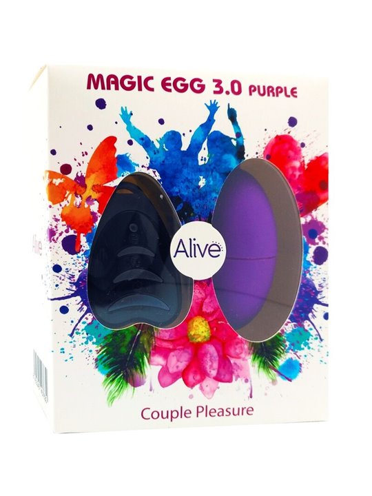 Alive Magic Egg 3 - Ovetto Vibrante in Silicone Viola con Telecomando