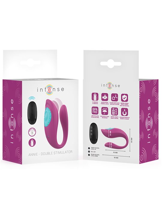 Intense Annie - Purple Silicone U-Shaped Vibrator with Remote Control