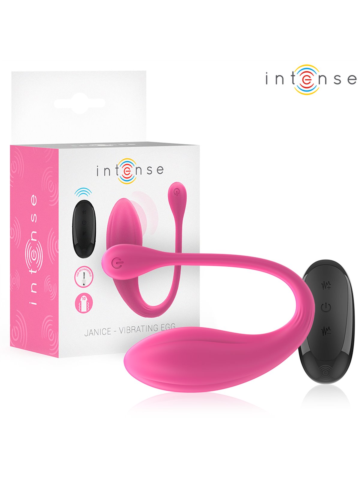Intense Janice - Vibratore a U Rosa Doppia Stimolazione con Telecomando