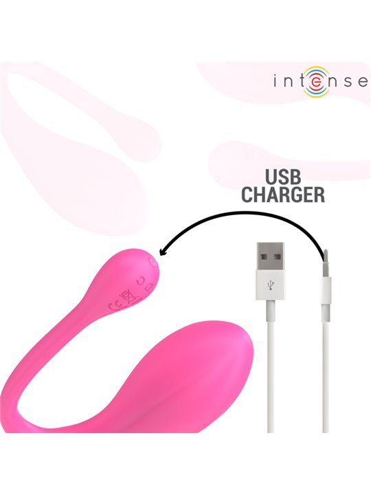 Intense Janice - Vibratore a U Rosa Doppia Stimolazione con Telecomando