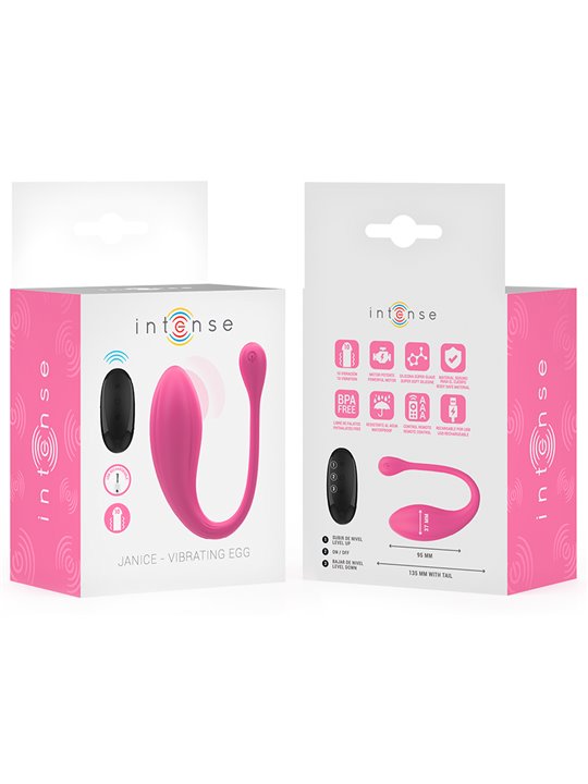Intense Janice - Vibratore a U Rosa Doppia Stimolazione con Telecomando