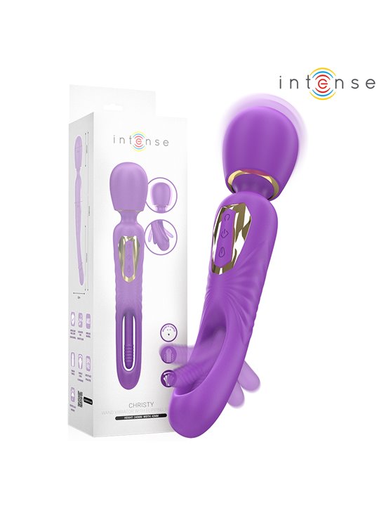 Intense Christy - Silicone Vibrating Wand with Stimulating Tongue