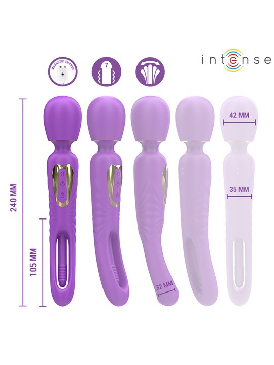 Intense Christy - Silicone Vibrating Wand with Stimulating Tongue