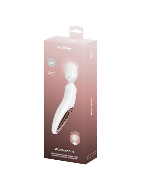 Satisfyer Wand Erland - Massaggiatore Bacchetta Bianco XXL 50 Vel.