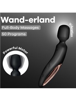 Satisfyer Wand Erland - Massaggiatore Bacchetta Nero XXL 50 Vel.