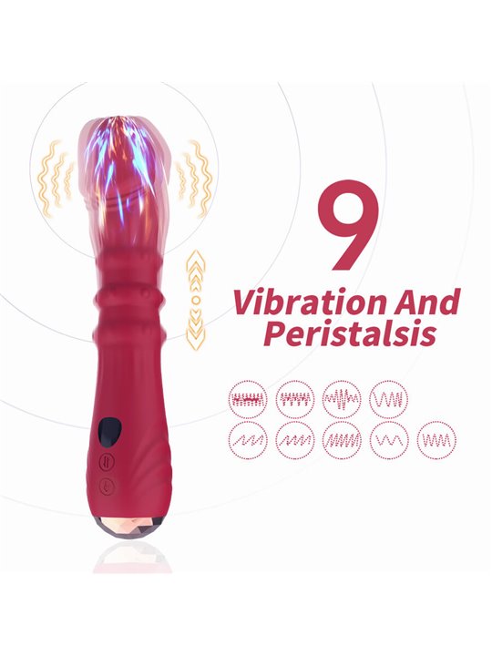 Armony - Vibratore Realistico Up & Down Termoregolabile Rosso 21,9 Cm