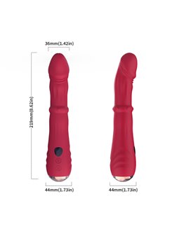 Armony - Vibratore Realistico Up & Down Termoregolabile Rosso 21,9 Cm