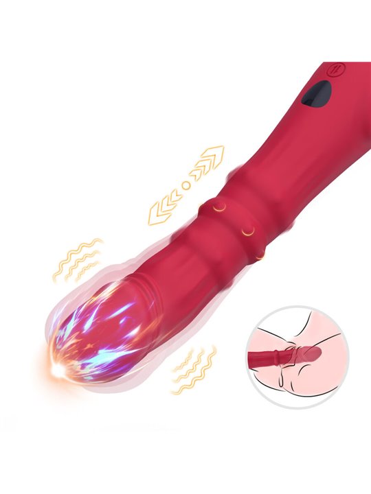 Armony - Vibratore Realistico Up & Down Termoregolabile Rosso 21,9 Cm