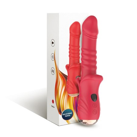 Armony - Realistic Up & Down G-Spot Vibrator, Red, 21.7 cm