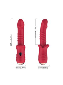Armony - Realistic Up & Down G-Spot Vibrator, Red, 21.7 cm