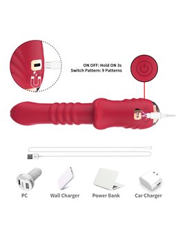 Armony - Vibratore Realistico Punto G Up & Down Rosso 21,7 Cm