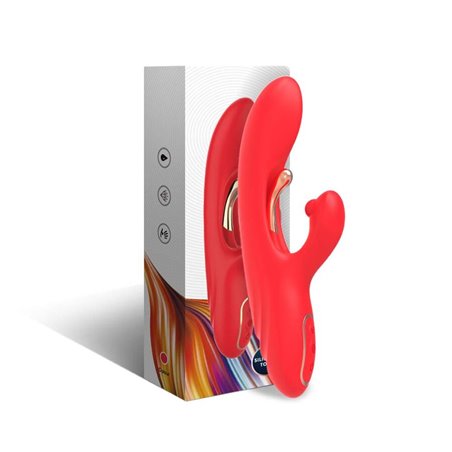 Armony - Red Silicone Rabbit Vibrator with Oscillating Tongue