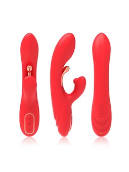 Armony - Vibratore Rabbit in Silicone Rosso con Lingua Oscillante