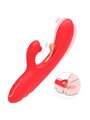 Armony - Red Silicone Rabbit Vibrator with Oscillating Tongue