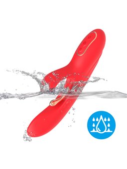 Armony - Red Silicone Rabbit Vibrator with Oscillating Tongue