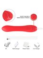 Armony - Vibratore Rabbit in Silicone Rosso con Lingua Oscillante
